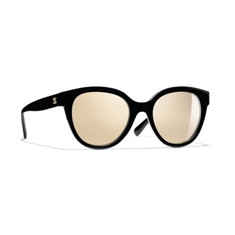 chanel butterfly sunglasses black and mirror|More.